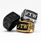 FTW Middle Finger Men Rings Stainless Steel Punk Vintage Cool Stuff Fashion Jewelry Accessories For Women Gift Wholesale