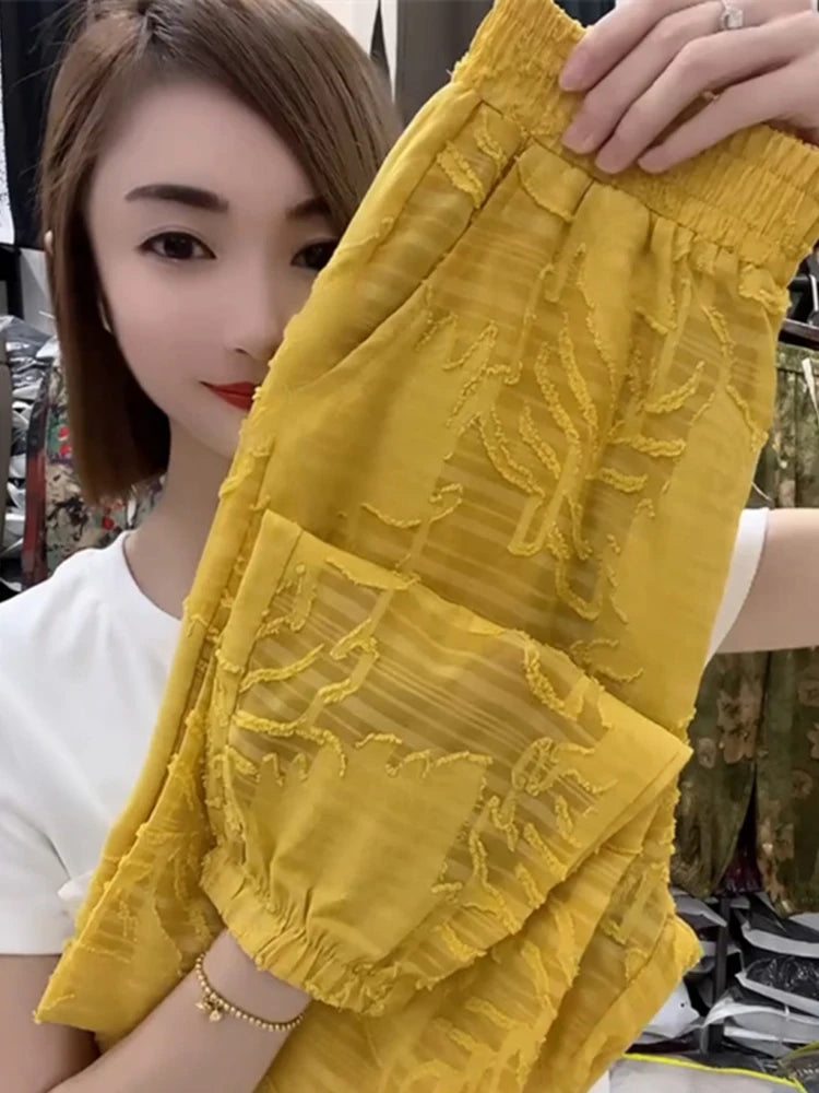 PENDRA Waist Hollow Out Thin Pants