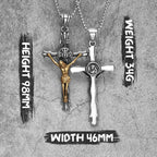 PENDRA INRI Jesus Cross Steel Necklace