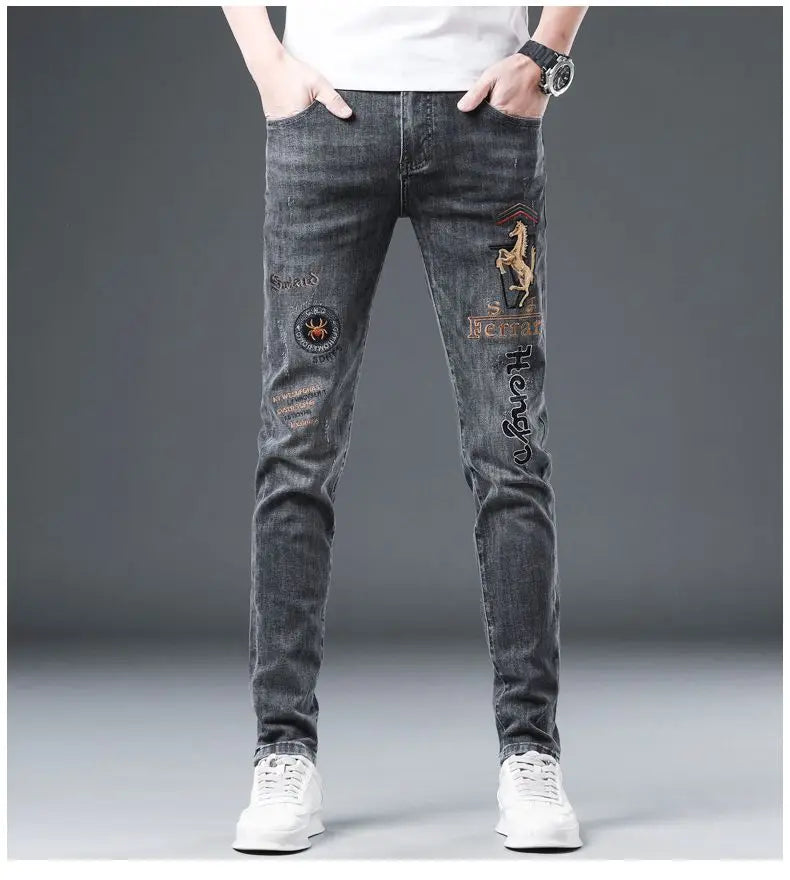 PENDRA Ripped Slim Fitting Jeans