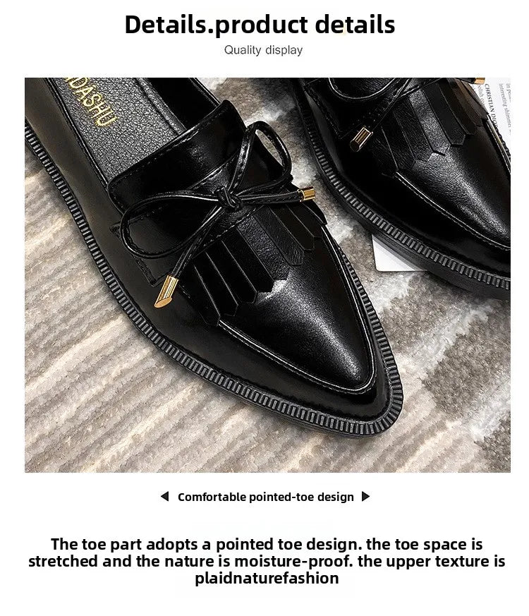 PENDRA Leather Platform British Small Shoes