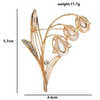 PENDRA Lilyvale Opal Lily of the Valley Brooch
