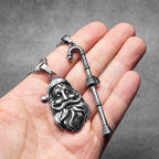 Merry Christmas Santa Claus Men Necklaces Stainless Steel Pendant Chain Women Fashion Jewelry Punk Accessories Gifts Wholesale