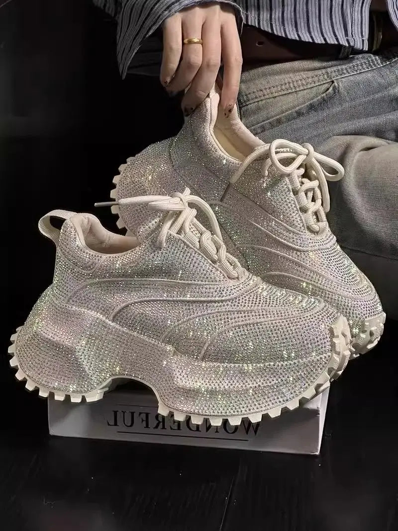 PENDRA Rhinestone Diamond Sports Shoes