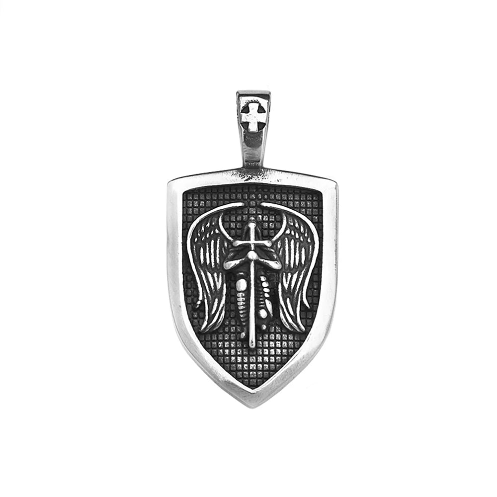 PENDRA Michaelguardian Punk 316L Stainless Steel Archangel Necklace