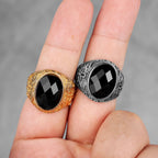 PENDRA Rhinestone Starry Night Steel Ring
