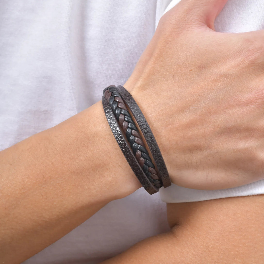 PENDRA Aevmire Braided Leather Bracelet