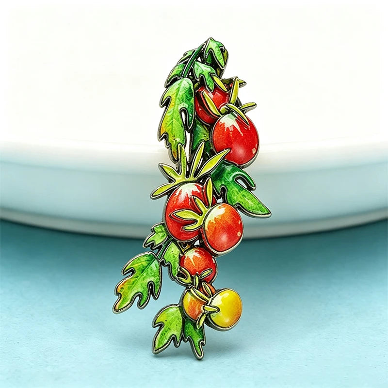 PENDRA Cherryroma Cherry Tomato Brooch