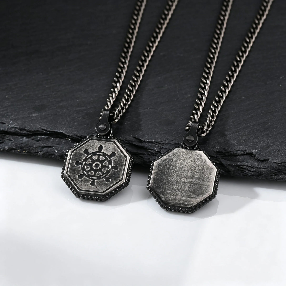 PENDRA Ship Wheel Pendant Necklace