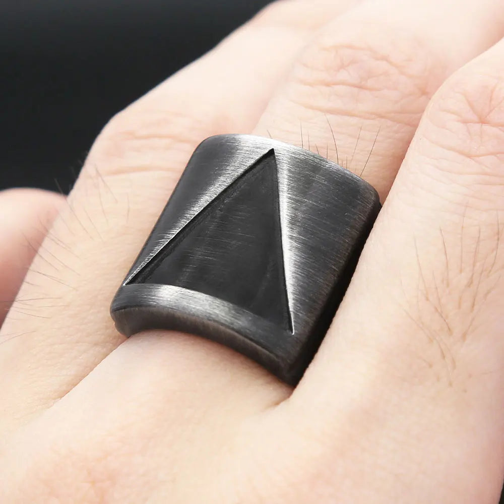 PENDRA Triangleforge Stainless Steel Triangle Ring