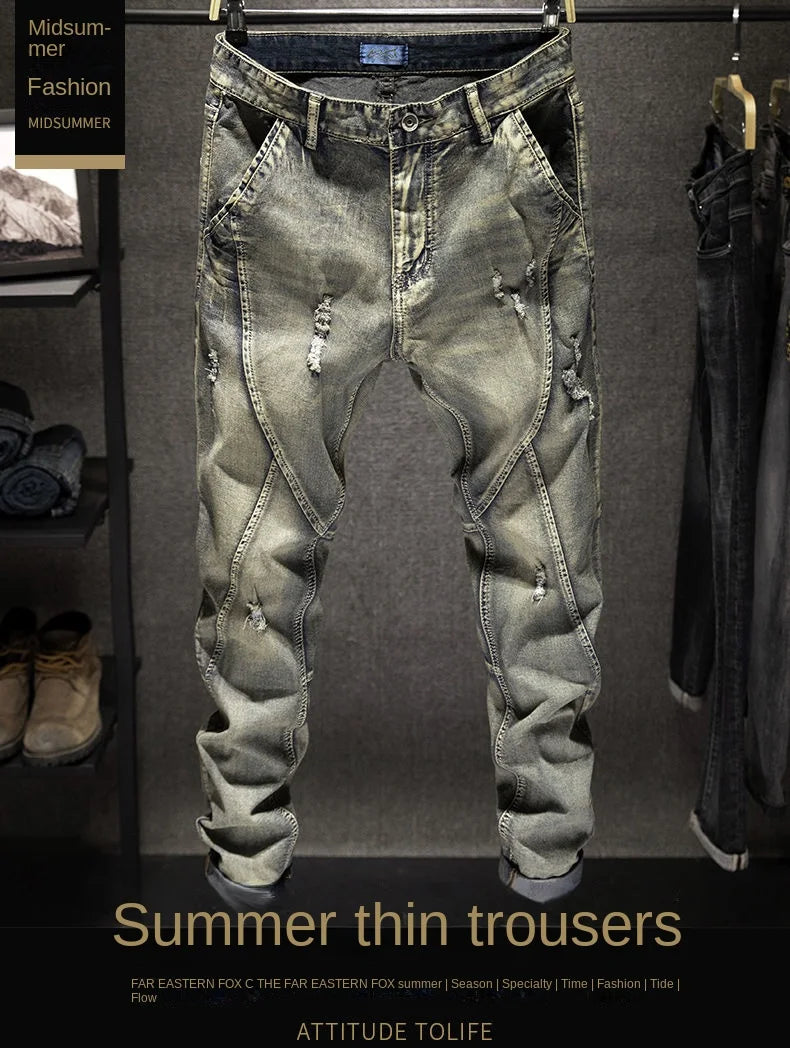 PENDRA Denim Straight Pants