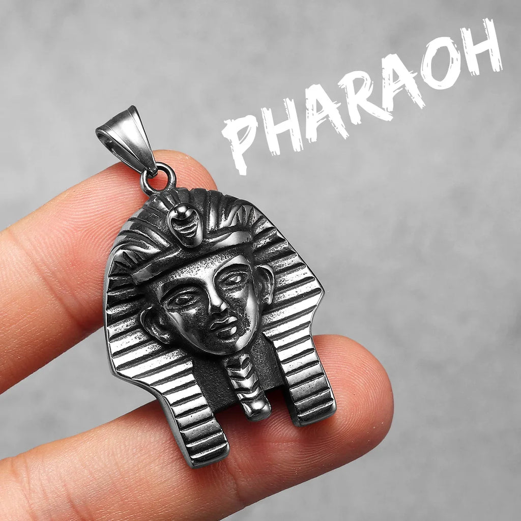 Egypt Pharaoh Sphinx Men Necklaces Stainless Steel Pendants Chains Women Jewelry Punk Rock Amulet Accessories Gifts Wholesale