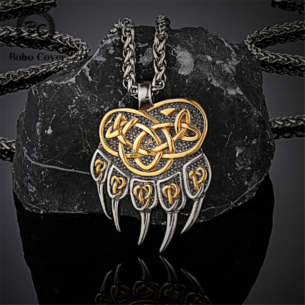 PENDRA Bear Claw Norse Necklace
