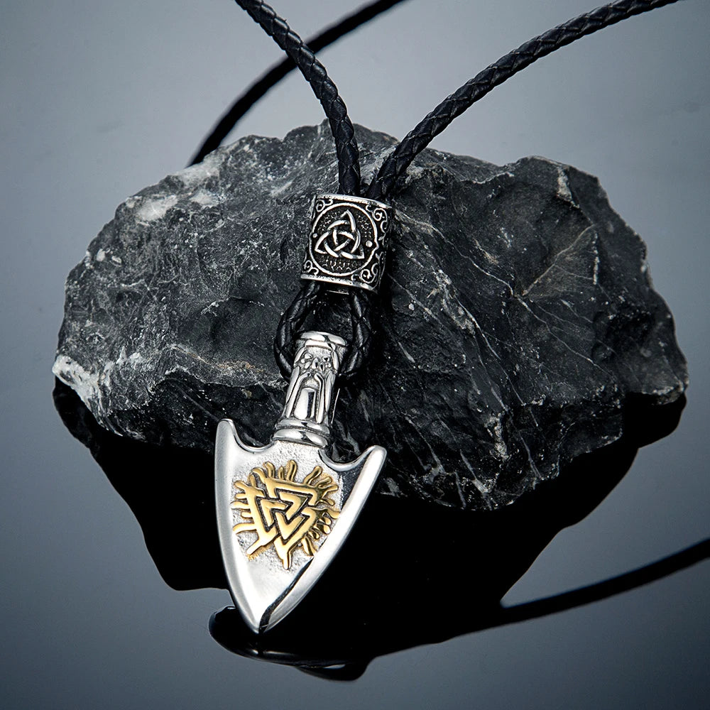 PENDRA Vegvisir Norse Leather Necklace