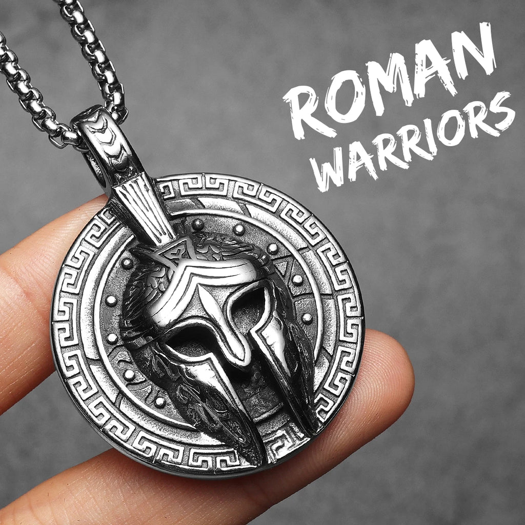 PENDRA Roman Warriors Steel Necklace