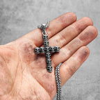 Gothic Skull Cross Amulet Stainless Steel Men Women Necklaces Pendants Chain Punk Trendy  Jewelry Creativity Gift Wholesale