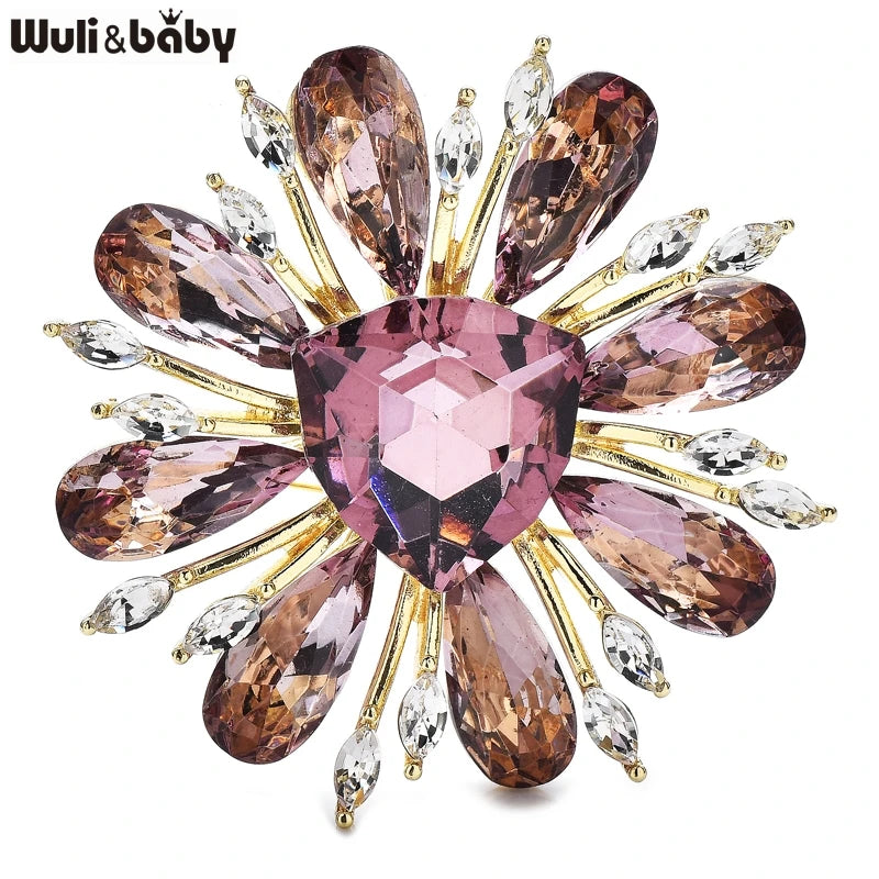 PENDRA Daisyelle Crystal Daisy Flower Brooch