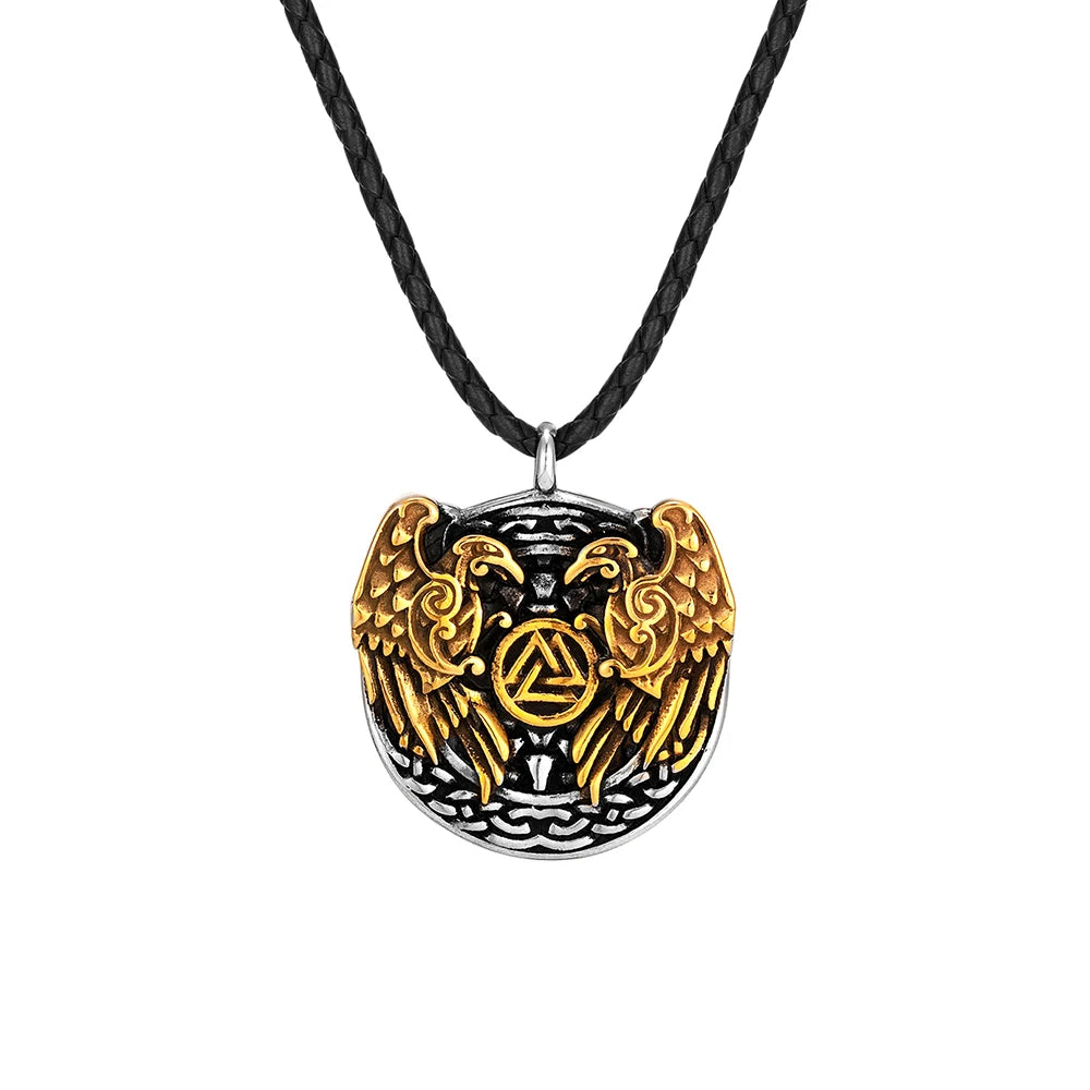 PENDRA Crow Rune Punk Necklace