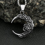 PENDRA Moonnight Stainless Steel Moon and Night Pendant