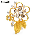 PENDRA Fleuria Classic Rhinestone Flower Brooch