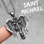 PENDRA Angel Wing Cross Steel Necklace