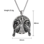PENDRA Ravenodin Viking Double Ravens Pendant Necklace