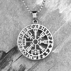 PENDRA Pirate Odin Runes Steel Necklace