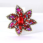 PENDRA Crystalia Luxury Crystal Flower Brooch
