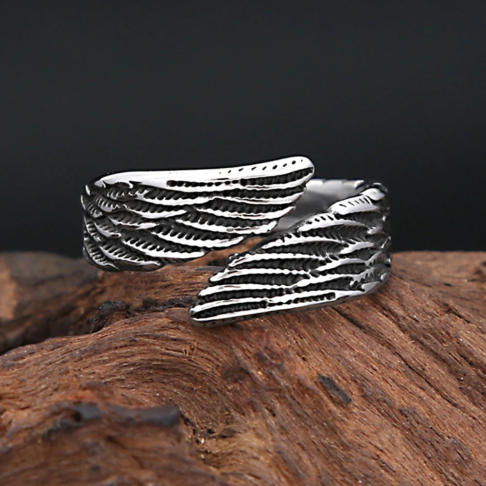 PENDRA Angelwing 316L Stainless Steel Ring