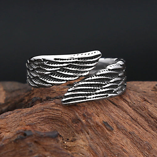 PENDRA Angelwing 316L Stainless Steel Ring