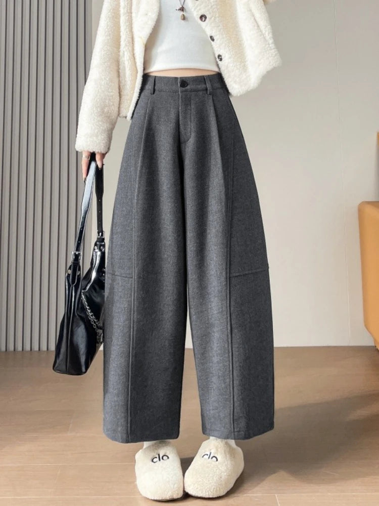 PENDRA Wide Leg Waist Straight Pants