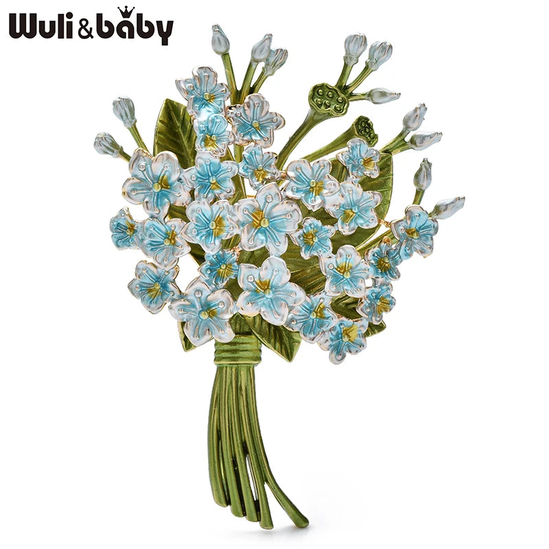 PENDRA Bouquetta 3-Color Enamel Flower Bouquet Brooch