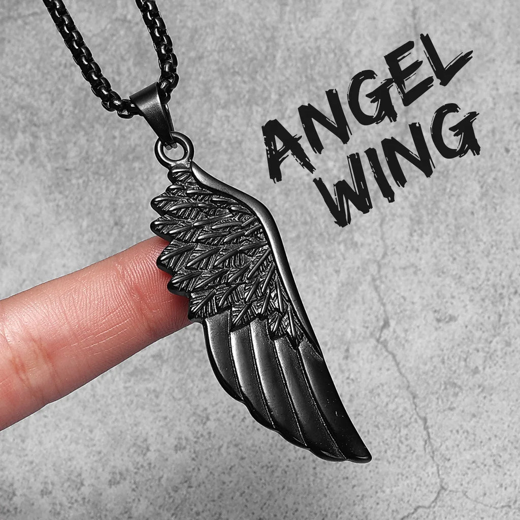 PENDRA Angel Wings Animal Steel Necklace