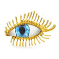 PENDRA Blue Eye Long Eyelash Women Brooch