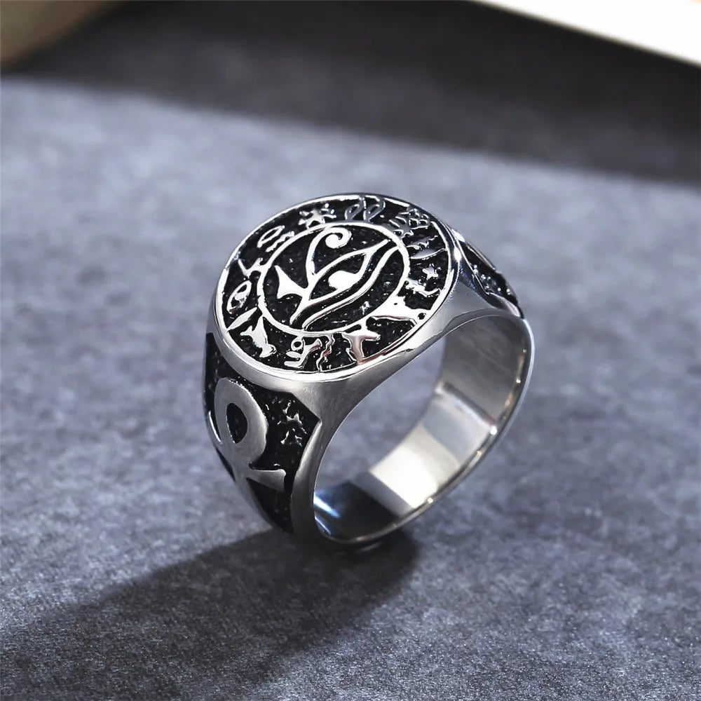PENDRA Horus Egyptian Eye of Horus Ring