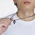 PENDRA Square Geometric Hollow Pendant Necklace
