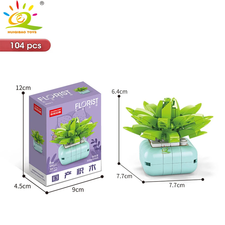 PENDRA Succulent Potted Floral Building Set