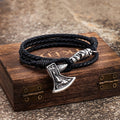 PENDRA Wolf Rune Leather Bracelet
