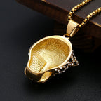 PENDRA Leopardcrest Stainless Steel Leopard Head Pendant