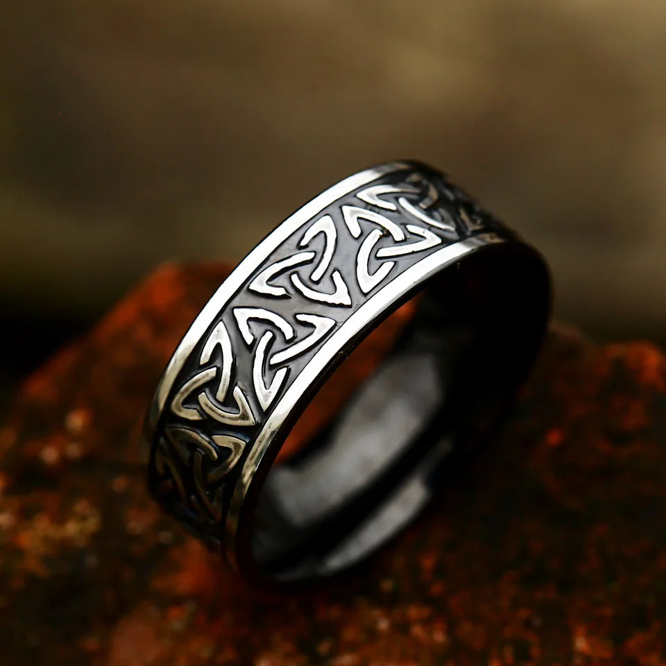 PENDRA Valknut Viking Stainless Steel Ring