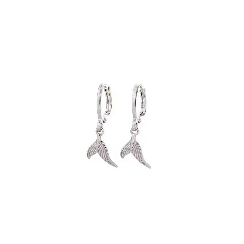 VENTFILLE 925 Sterling Silver  Starfish Hoop Earring for Women New Personality Trendy Starfish Earrings