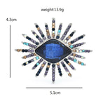 PENDRA Gaze Sparkling Crystal Eye Brooch