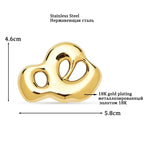 PENDRA Stainless Steel Art Cloud Brooch