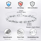 Stainless Steel Chain Bracelets for Men Boys,Infinite Link Chain Handmade Wristband,New Punk Jewelry