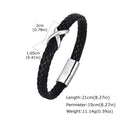 Stainless Steel Infinity Black Leather Bracelet for Men,High Quality Microfiber Leather Wristband,Gift for Husband Dad Him