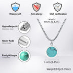 PENDRA Tiger Stone Round Pendant Necklace
