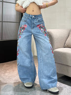 PENDRA American Colorful Floral Jeans