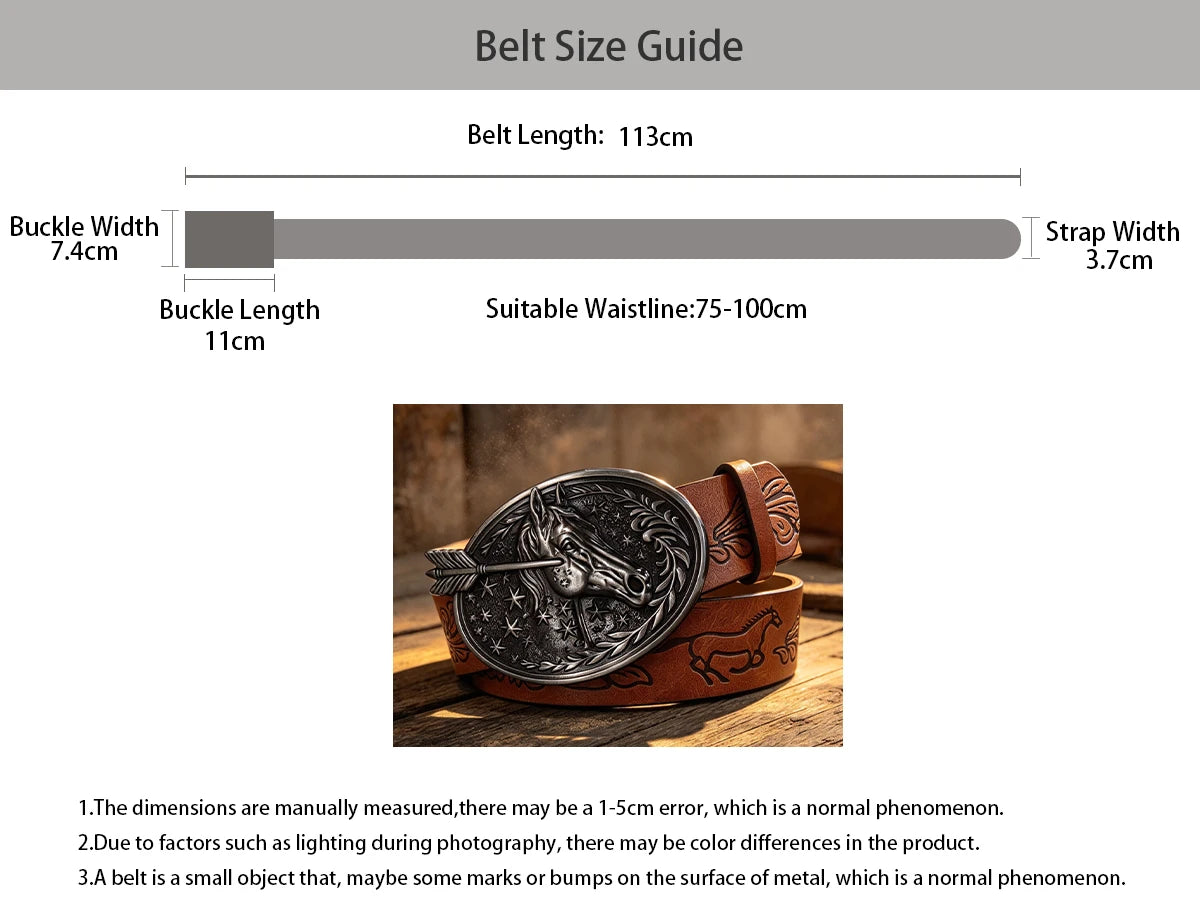 PENDRA Jadeorae Leather Western Designer Belt