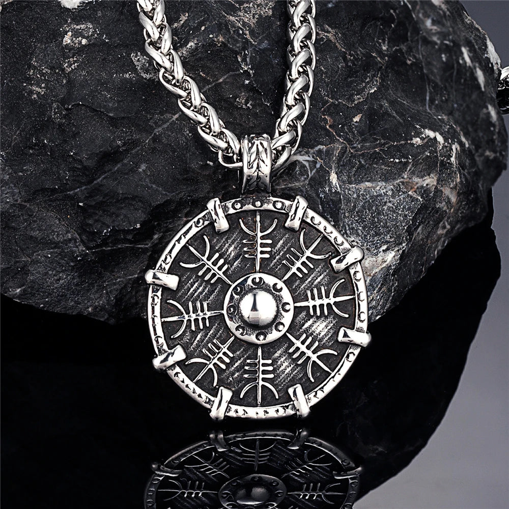 PENDRA Steel Compass Necklace