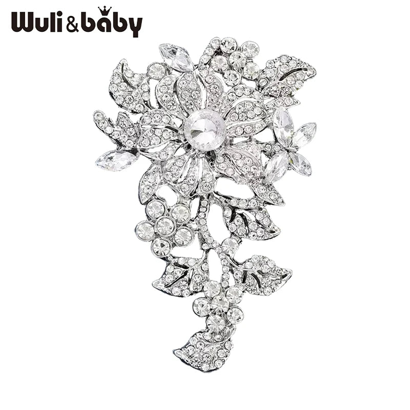 PENDRA Floraspark Big Sparkling Flower Brooch